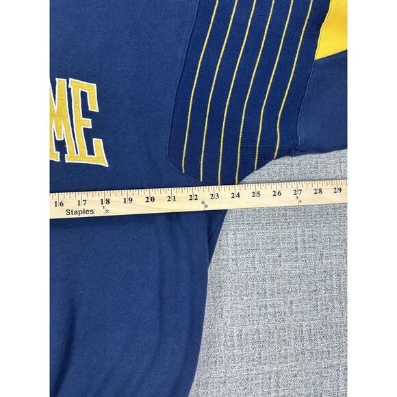 Vintage Notre Dame Fighting Irish Sweatshirt Sz XL Blue NCAA Football Starter - Picture 6 of 15
